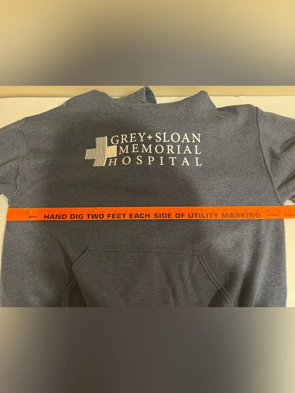 Grey’s Anatomy Crew Blue/Grey Sloan Memorial Hospital Comfy Pullover Hoodie XL